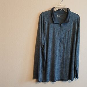 Under Armour Heat Gear LS Quarter Zip Loose Fit Shirt Men's XXL